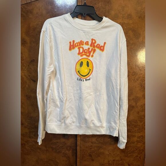 White 'Have a Rad Day' Sweatshirt - Picture 1 of 5